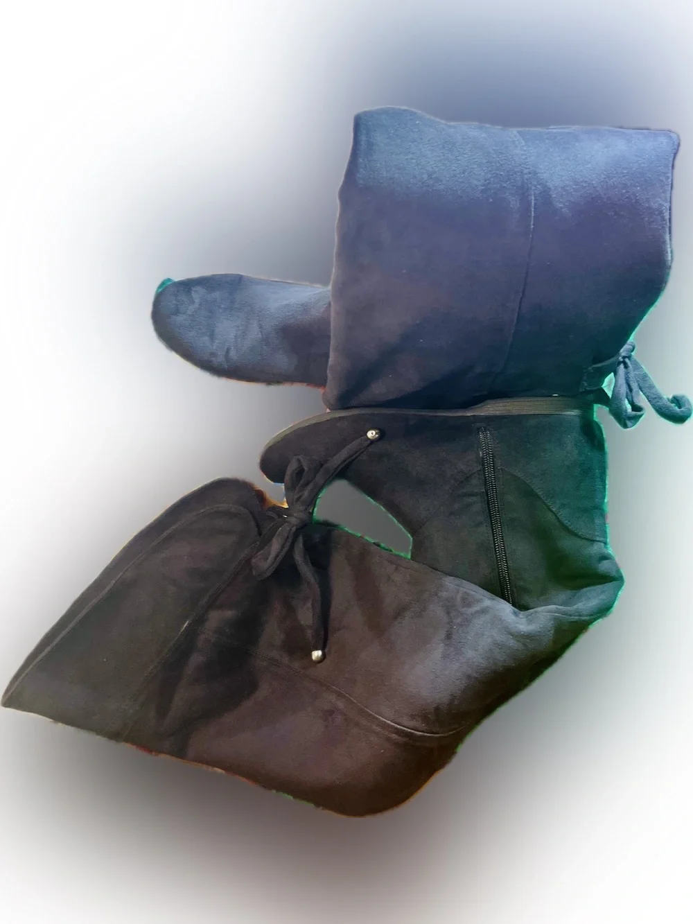 Fergalicious by Fergie Sassy Over-the-Knee Flat Black Boots Size 10M